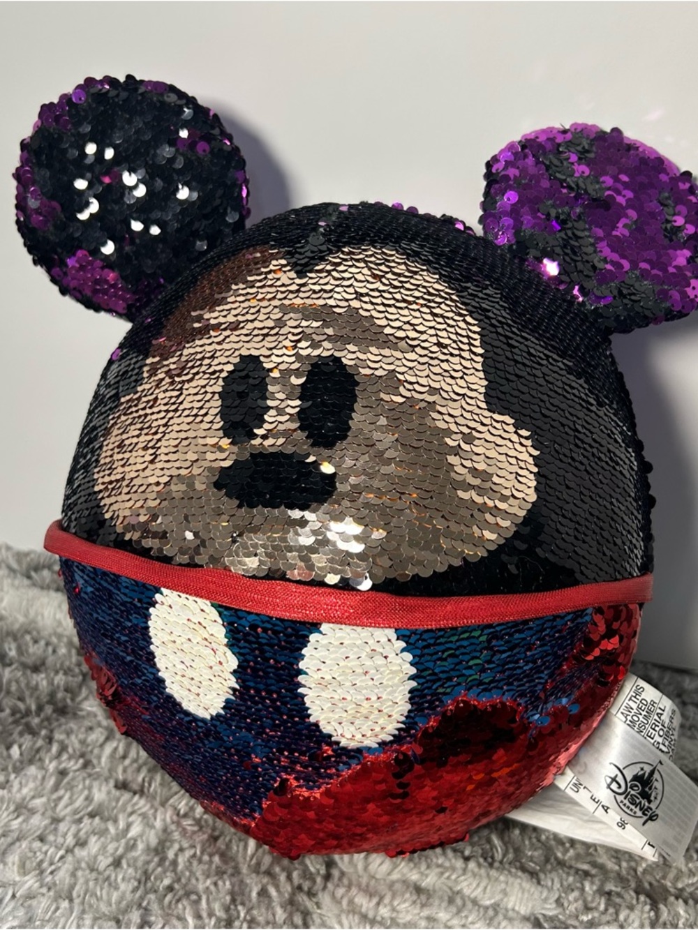 Disney Reversible Sequin Mickey Tsum Tsum Plush - Black, Purple, Gold, Red, Blue